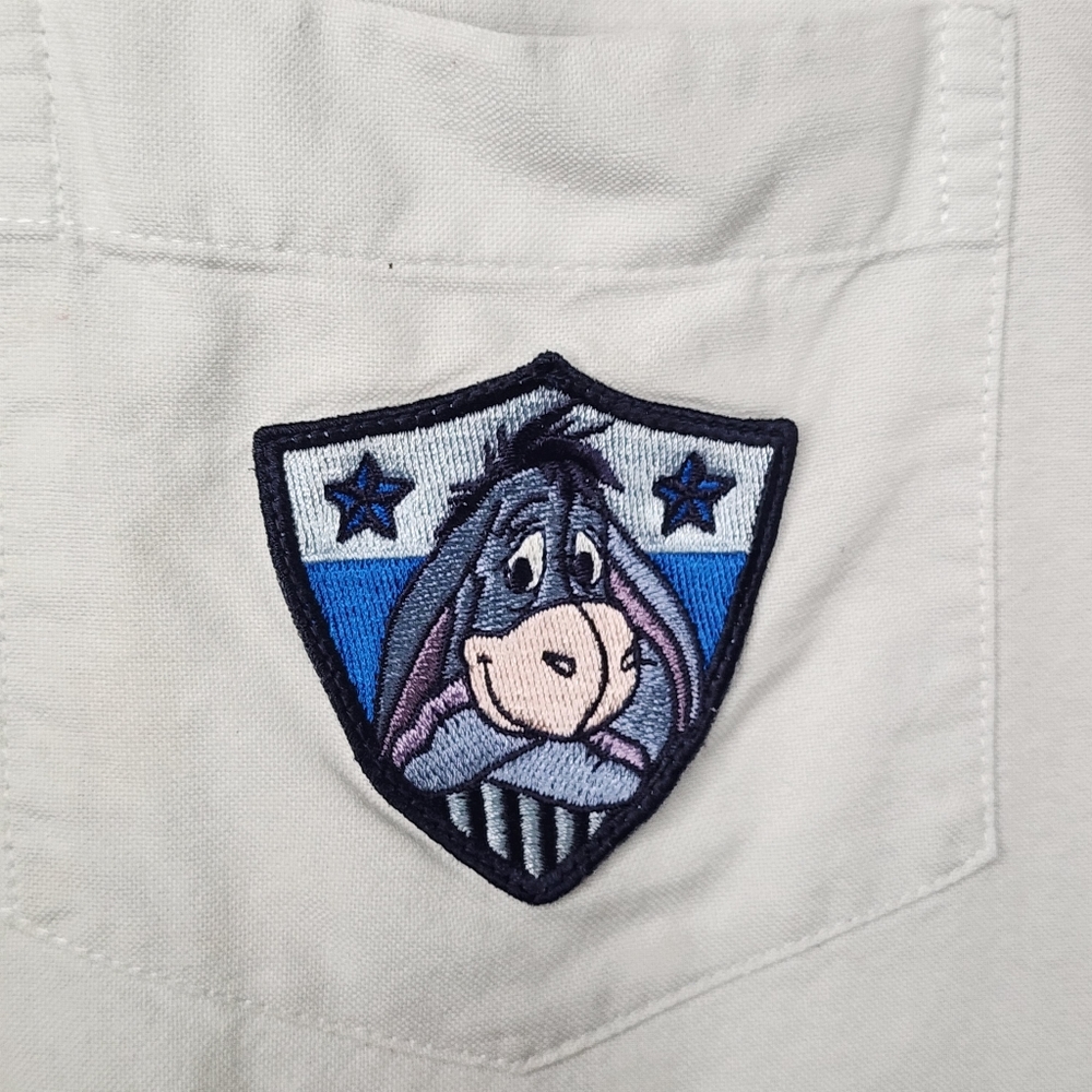 Vintage Disney Eeyore White Cotton Button Up Shirt - Picture 2 of 5